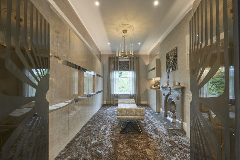 Dressing room with fitted hanging and drawers