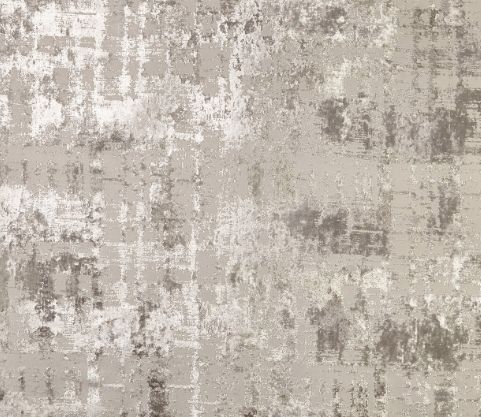 Fabric with a distressed abstract pattern in grey and white