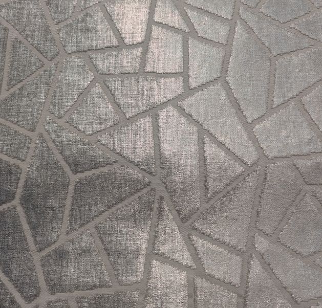 Fabric with a geometric line pattern on a linen ground